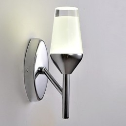 Applique da parete moderna contemporanea in metallo e vetro LED integrato 26 cm