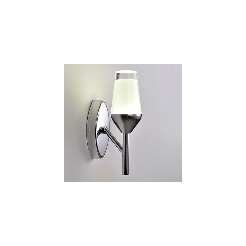 Applique da parete moderna contemporanea in metallo e vetro LED integrato 26 cm
