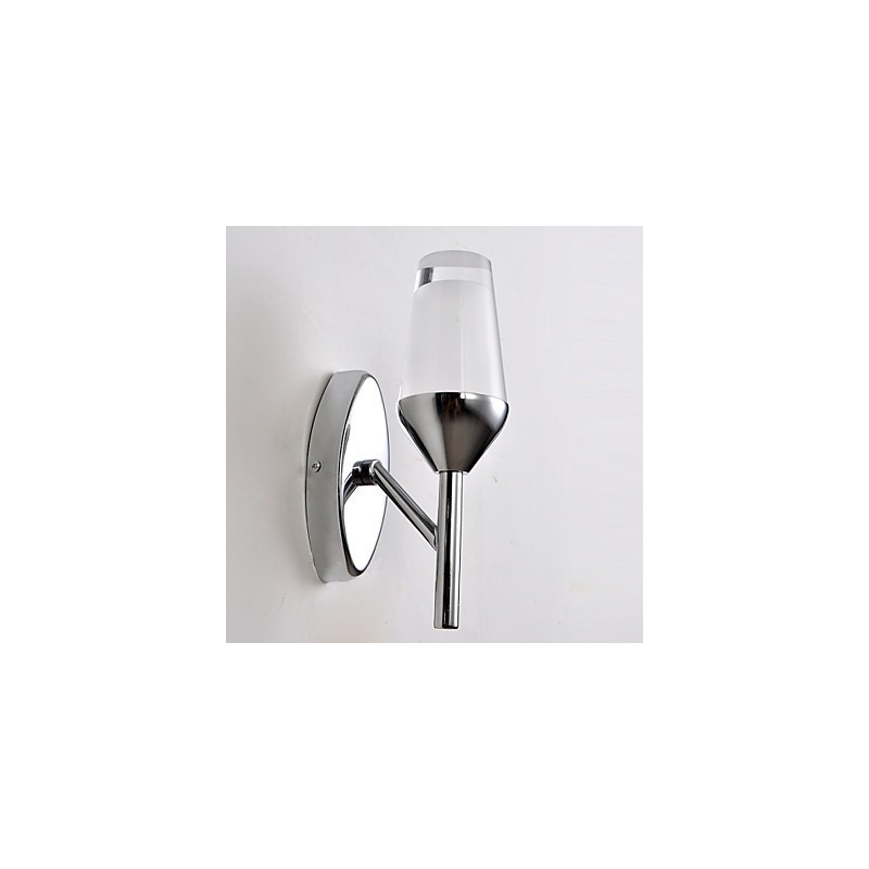Applique da parete moderna contemporanea in metallo e vetro LED integrato 26 cm