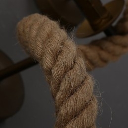 Applique da parete in ferro battuto stile europeo classico marrone 3 luci E12/E14