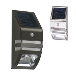 Applique da parete solare bianca con sensore di movimento PIR