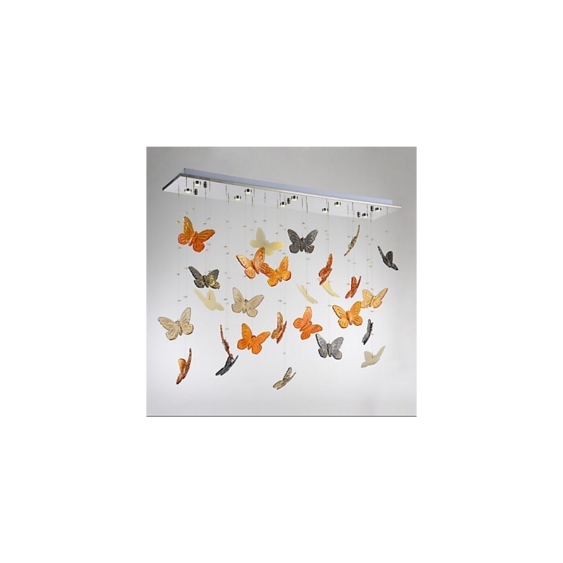 Lampada a sospensione a farfalla in cristallo LED multicolore