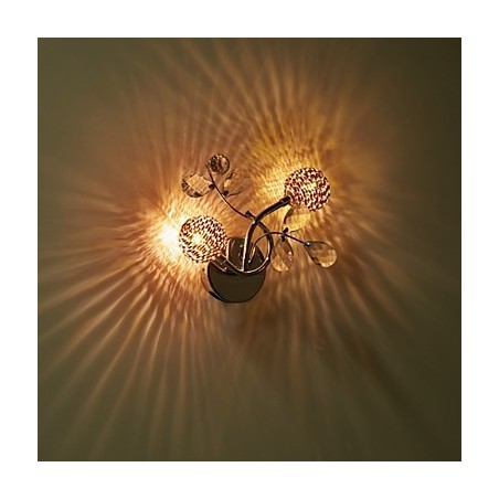 Applique da parete Mini Style in cristallo e metallo cromato con LED