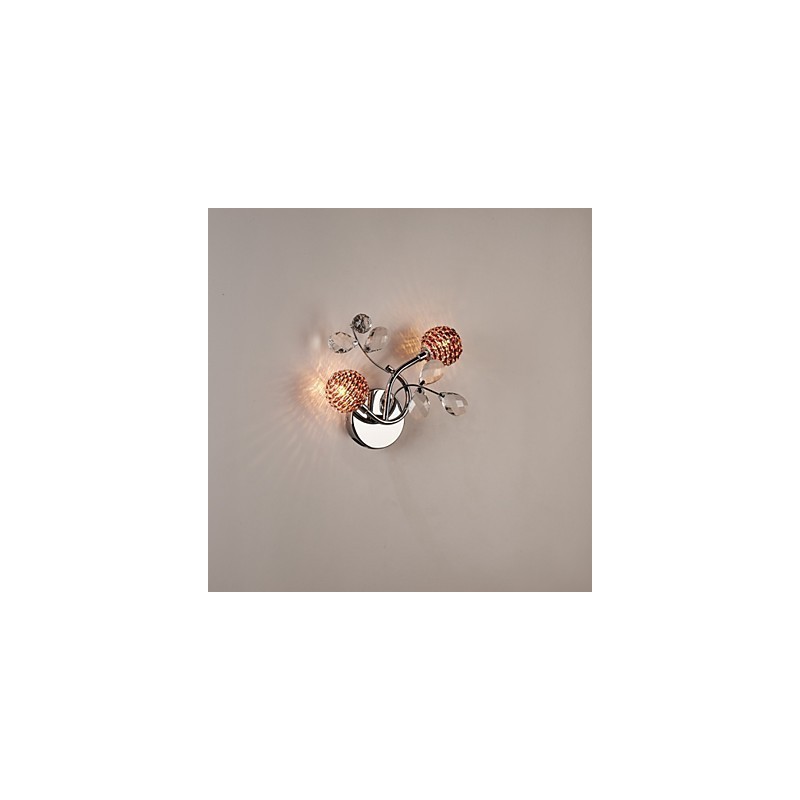 Applique da parete Mini Style in cristallo e metallo cromato con LED