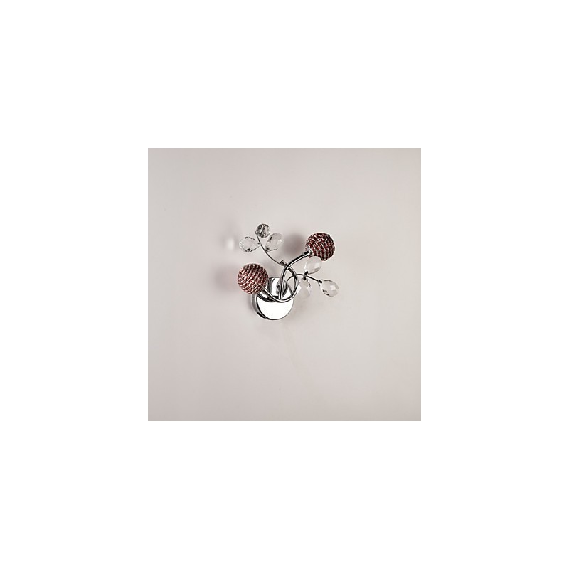 Applique da parete Mini Style in cristallo e metallo cromato con LED