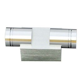 Applique da parete Mini in metallo argentato, LED integrato, moderna contemporanea