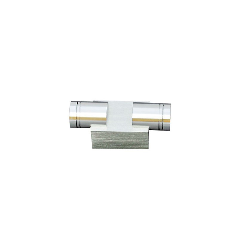 Applique da parete Mini in metallo argentato, LED integrato, moderna contemporanea