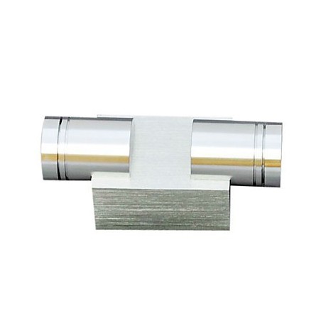Applique da parete Mini in metallo argentato, LED integrato, moderna contemporanea