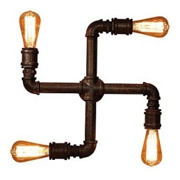 Applique da parete retrò mini rustica in metallo