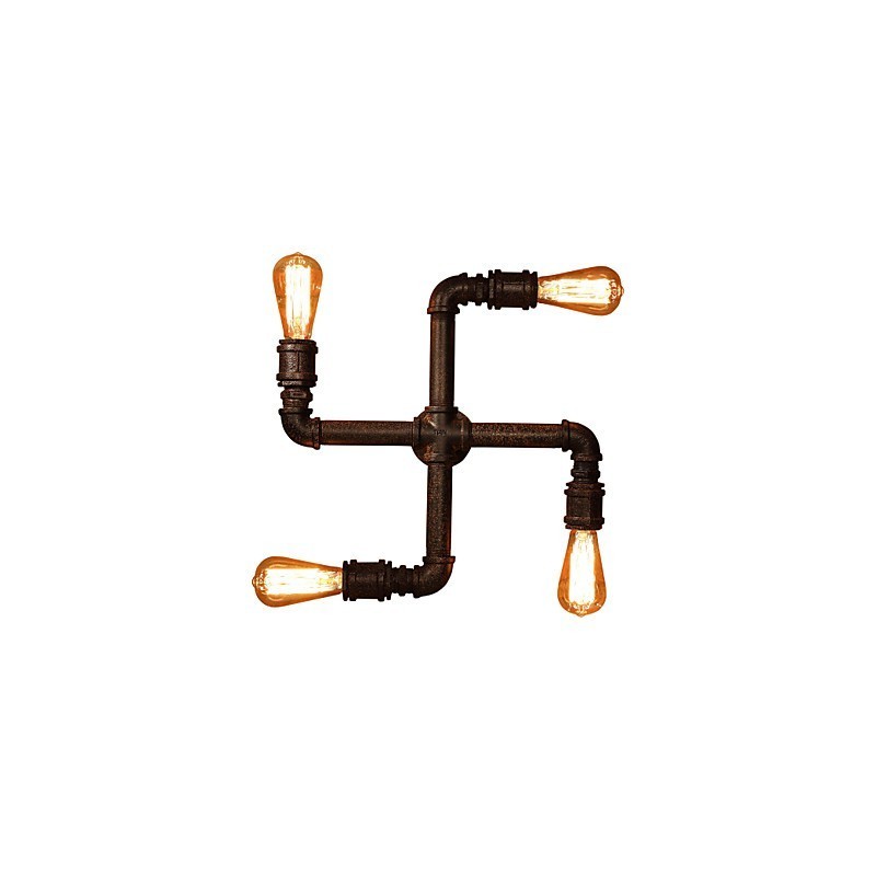 Applique da parete retrò mini rustica in metallo