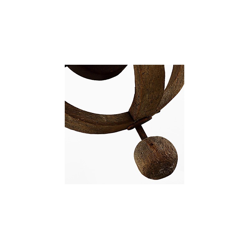 Applique da parete in legno stile botte di vino rustico vintage grigio