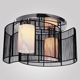 Plafoniera da soffitto moderna 2 luci nera