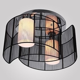 Plafoniera da soffitto moderna 2 luci nera
