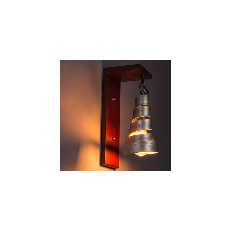 Applique da parete in legno antico 1 luce