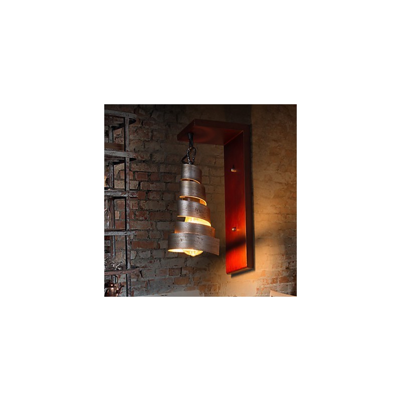 Applique da parete in legno antico 1 luce