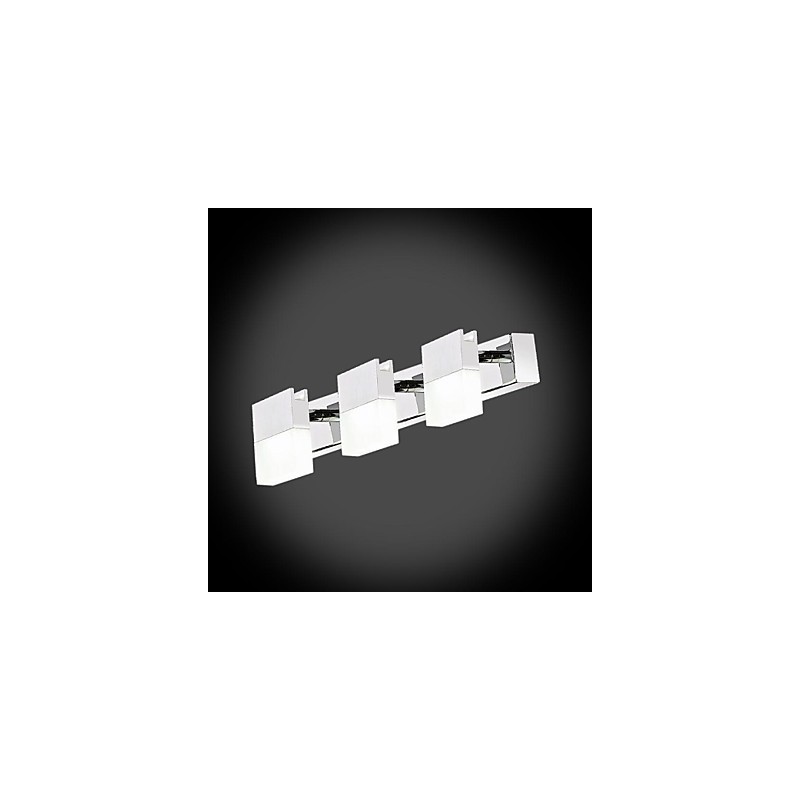 Applique da parete bagno moderna in metallo cromo 3 LED integrati