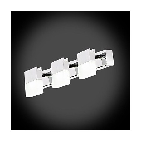 Applique da parete bagno moderna in metallo cromo 3 LED integrati