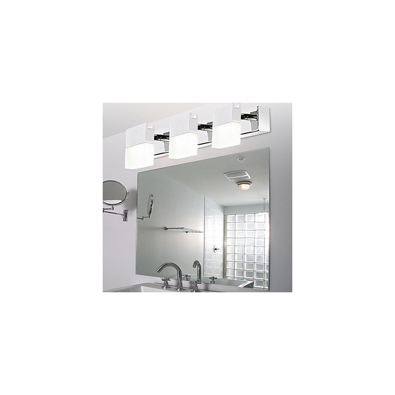 Applique da parete bagno moderna in metallo cromo 3 LED integrati
