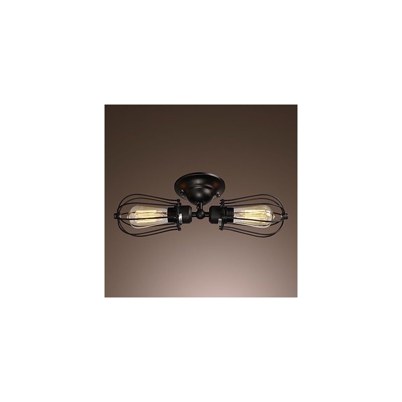 Applique da parete esterna classica dorata a 2 luci in vetro trasparente