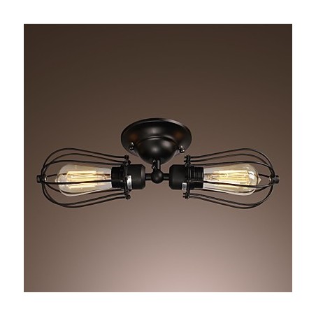 Applique da parete esterna classica dorata a 2 luci in vetro trasparente