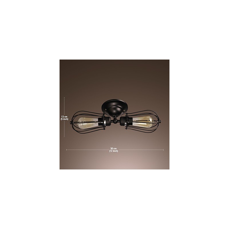 Applique da parete esterna classica dorata a 2 luci in vetro trasparente