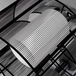 Plafoniera da soffitto moderna 2 luci nera