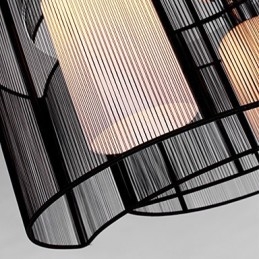 Plafoniera da soffitto moderna 2 luci nera
