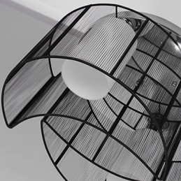 Plafoniera da soffitto moderna 2 luci nera