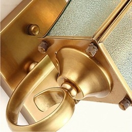 Applique da parete mini tradizionale/classica in metallo, finitura ottone, 40 cm