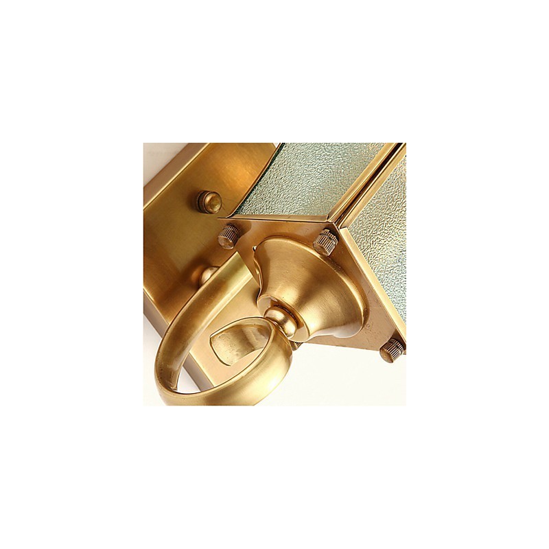 Applique da parete mini tradizionale/classica in metallo, finitura ottone, 40 cm