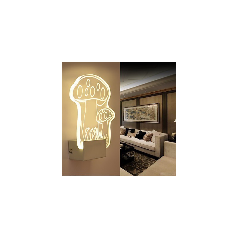 Applique da parete a filo moderna contemporanea in metallo, LED incluso