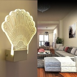 Applique da parete a filo moderna contemporanea in metallo con lampadina LED