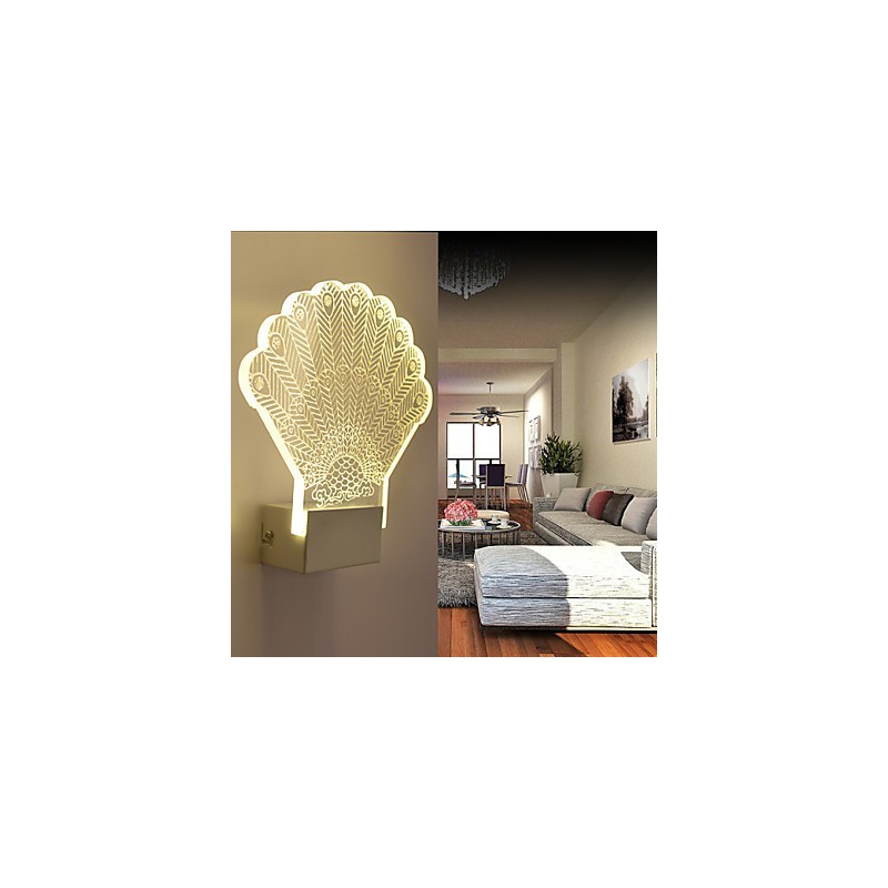 Applique da parete a filo moderna contemporanea in metallo con lampadina LED