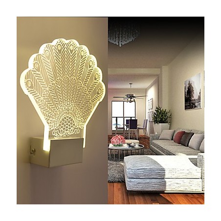 Applique da parete a filo moderna contemporanea in metallo con lampadina LED