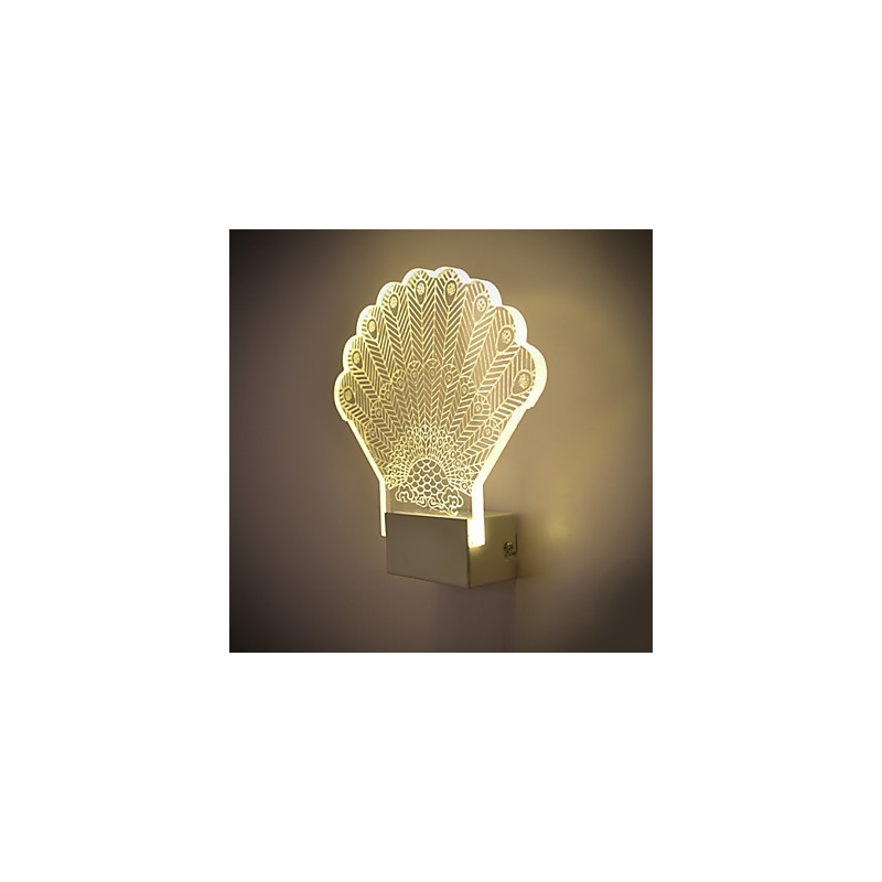 Applique da parete a filo moderna contemporanea in metallo con lampadina LED