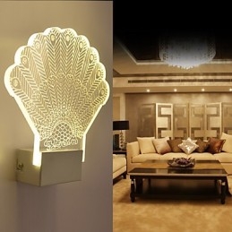 Applique da parete a filo moderna contemporanea in metallo con lampadina LED