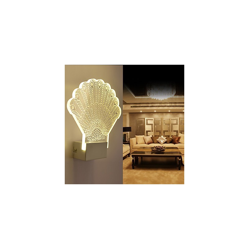 Applique da parete a filo moderna contemporanea in metallo con lampadina LED