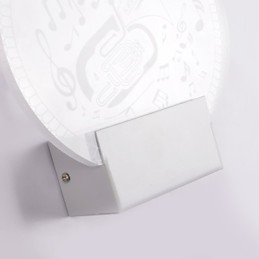 Applique da parete a filo moderna contemporanea in metallo con LED inclusa