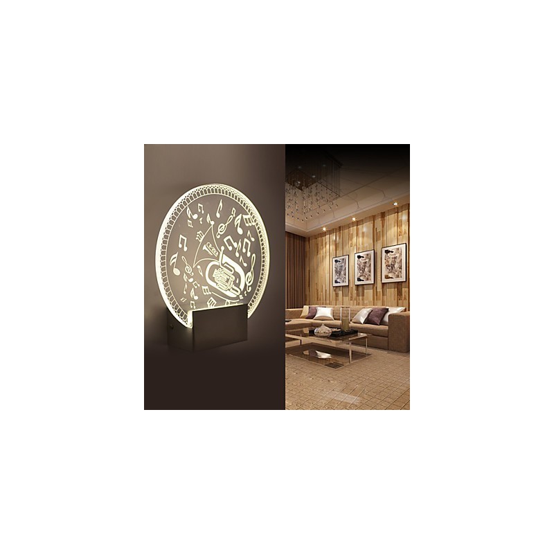 Applique da parete a filo moderna contemporanea in metallo con LED inclusa