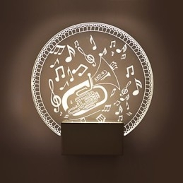 Applique da parete a filo moderna contemporanea in metallo con LED inclusa