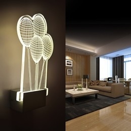 Applique da parete a filo moderna contemporanea in metallo con lampadina LED inclusa