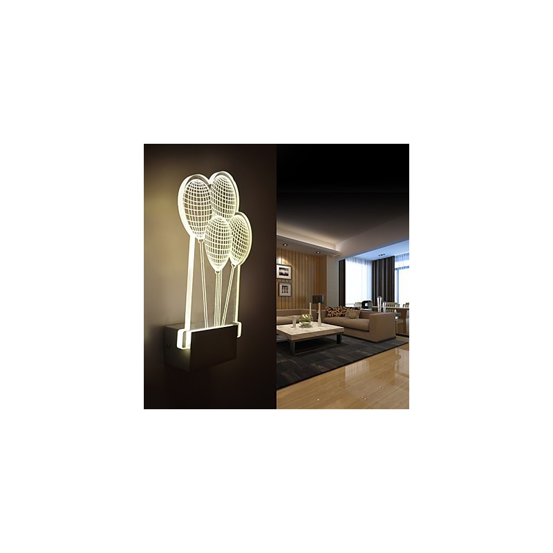 Applique da parete a filo moderna contemporanea in metallo con lampadina LED inclusa