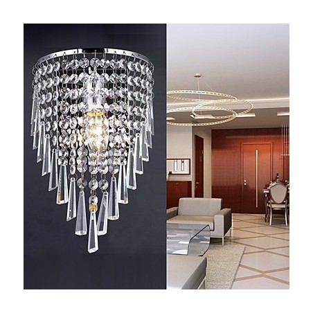 Applique da parete in cristallo moderno con 1 luce