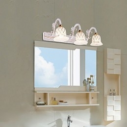 Applique da parete da bagno moderna contemporanea in metallo e vetro