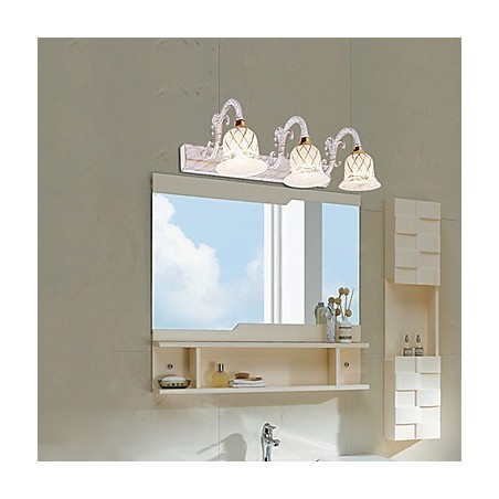 Applique da parete da bagno moderna contemporanea in metallo e vetro