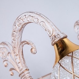 Applique da parete da bagno moderna contemporanea in metallo e vetro