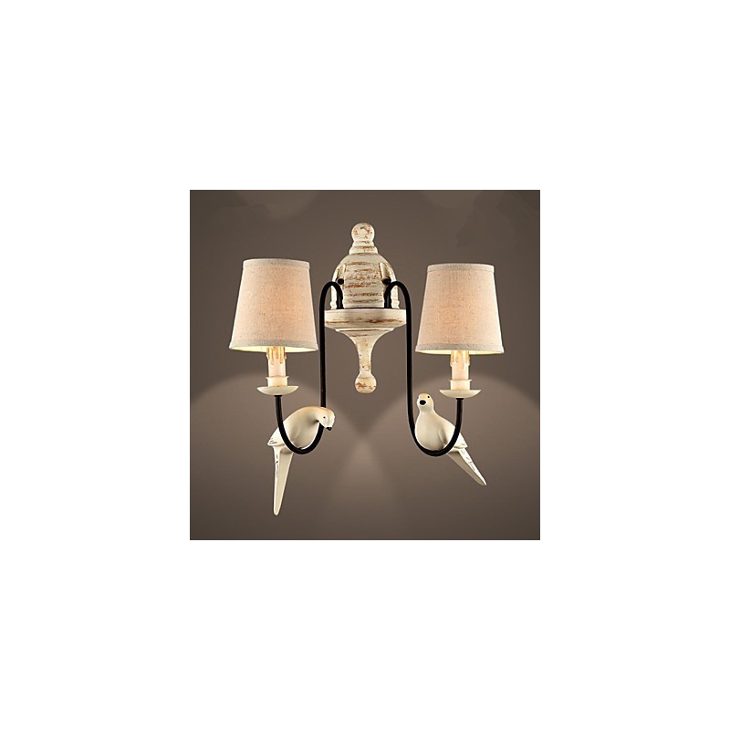 Applique da parete tradizionale/classica Mini Style in resina, ottone