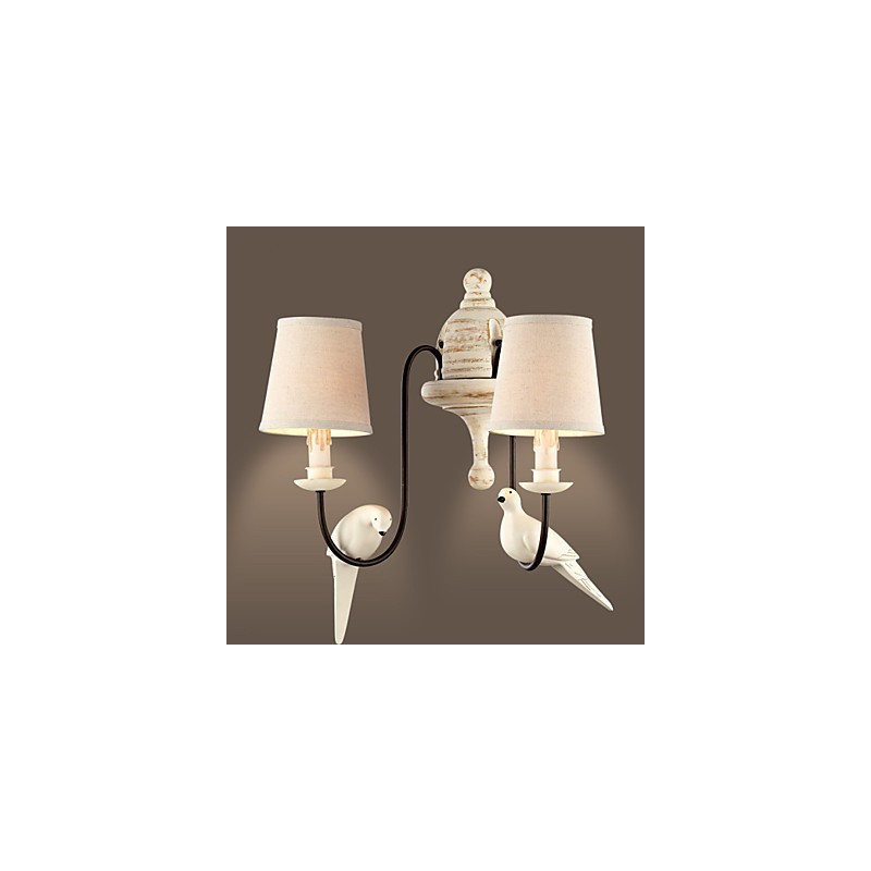 Applique da parete tradizionale/classica Mini Style in resina, ottone