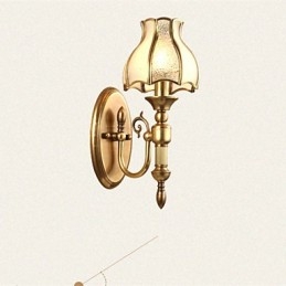 Applique da parete classica Mini in ottone con lampadina inclusa