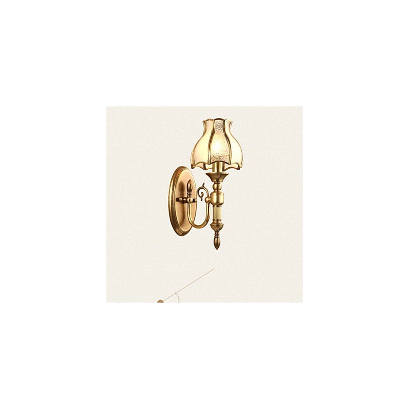 Applique da parete classica Mini in ottone con lampadina inclusa